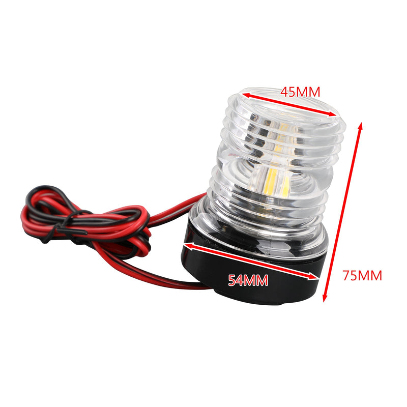 2 12V LED navigeringssignal Ljus Ankarskepp Rund Lampa för Marine Boat Yacht