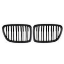 Gloss Black Dual Slats Front Hood Kidney Grill Grill Fit BMW X1 E84 2009-14 SUV Generic