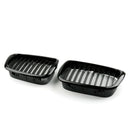 Frontzaun-Grillgitter ABS glänzend schwarzes Netz für 2001–2004 BMW 5er-Serie Generic