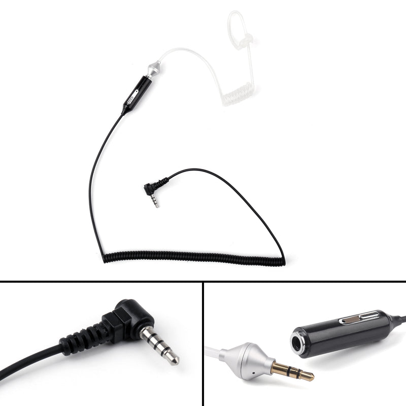 3,5-mm-Luftschlauch-Kopfhörer Anti-Strahlungs-Kopfhörer Bodyguard-Headset mit Mikrofon