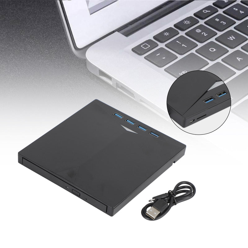 Zewnętrzny napęd DVD 7 w 1 — USB 3.0 i USB Type-C — Kompatybilny z laptopami, komputerami stacjonarnymi i systemem Mac OS — Przenośna nagrywarka i czytnik płyt CD, DVD i Blu-ray