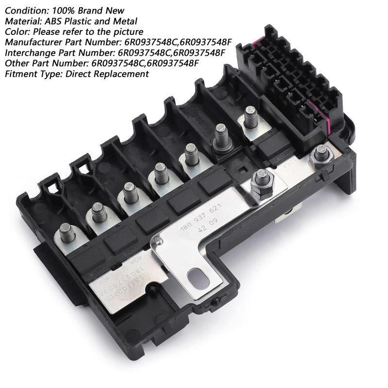 Batterie Sicherungskasten -Sockelhalter 6R0937548C 6R0937548F für Lavida Bora Polo Skoda