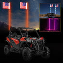2X 2ft RGB LED APP Whip Lights Antenni lippukaukosäätimellä Polaris UTV ATV:lle