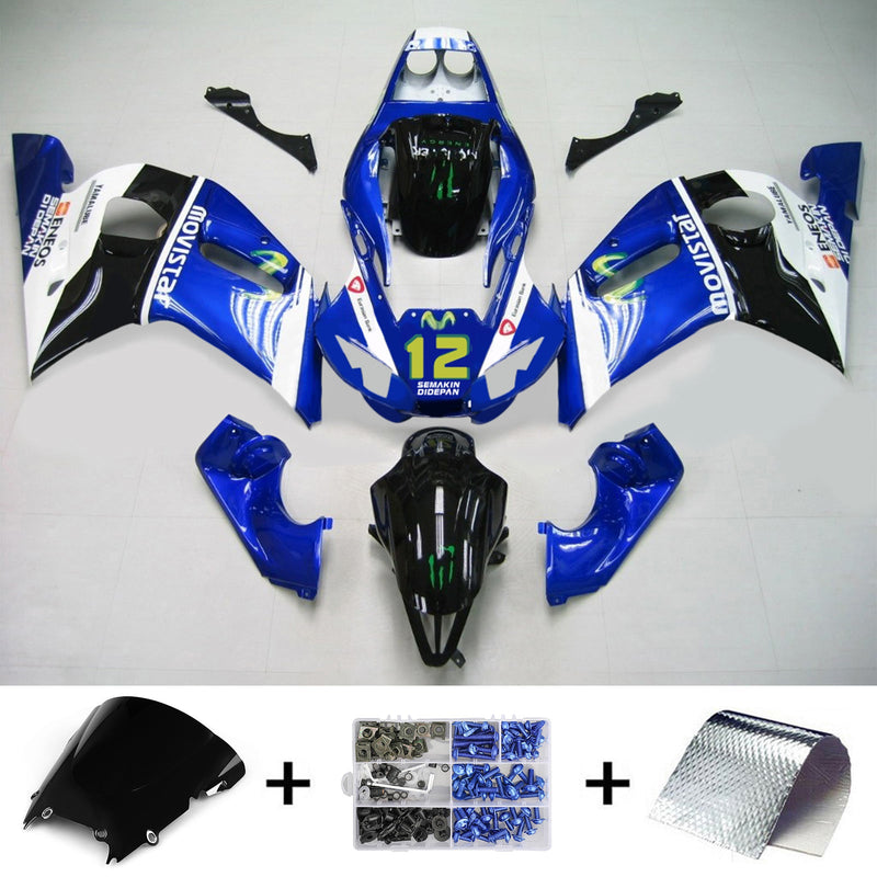 Kåpesett for Yamaha YZF 600 R6 1998-2002 Generisk