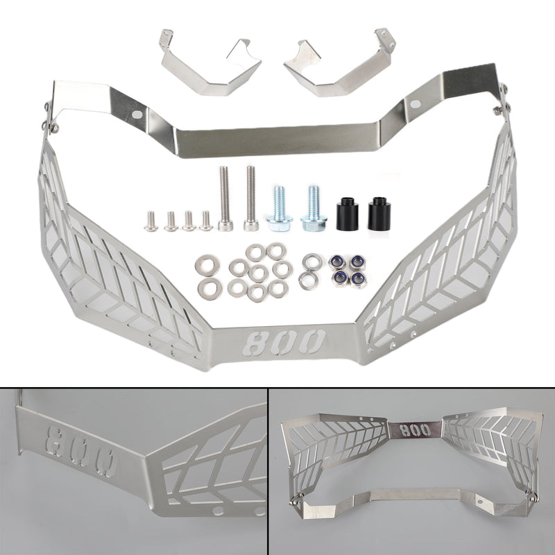 Capa protetora de protetor de farol Haddlamp Guard para Cfmoto 800MT 2021-2022 prata genérico