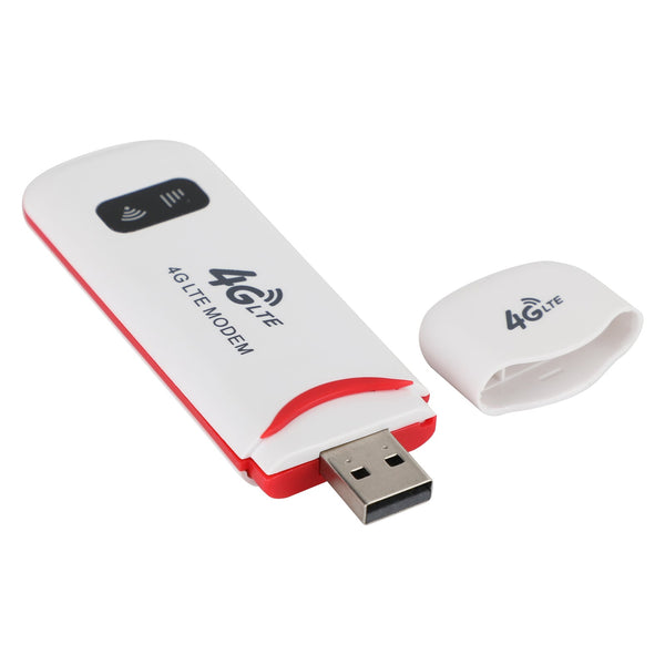 Enrutador inalámbrico 4G LTE WiFi módem de banda ancha móvil USB Dongle desbloqueado blanco