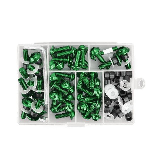 158x Sujeciones CROBS Bolt Kit moto sport bike parabrisas verde