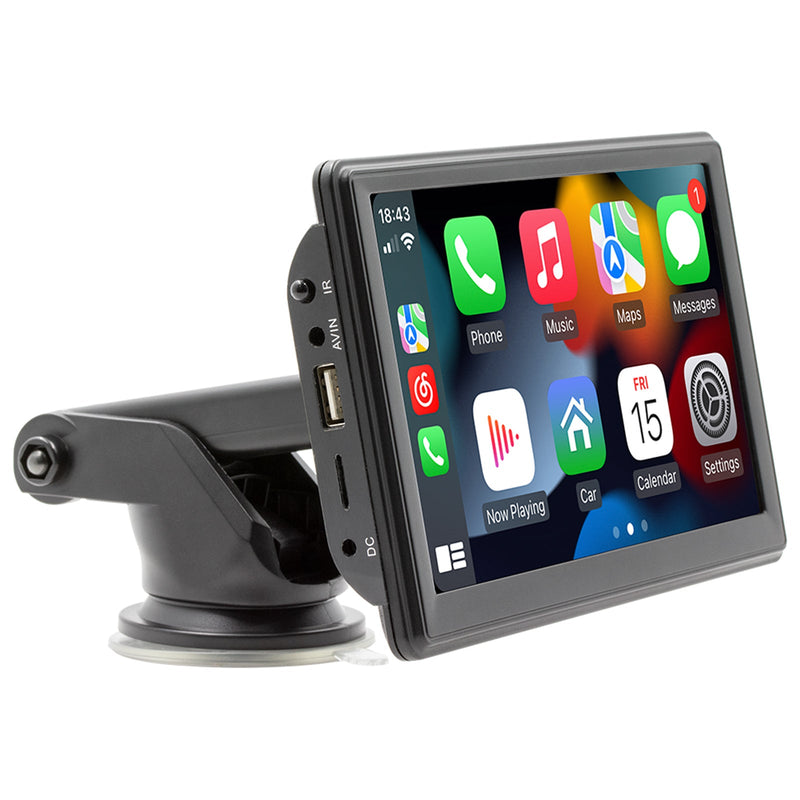 7" sem fio Carplay Bluetooth estéreo rádio FM carro MP5 player + câmera de 4 LEDs