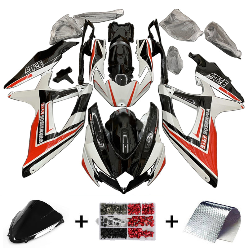 Amotopart Suzuki GSXR 600/750 2008-2010 K8 kåpesett Body Plastic ABS