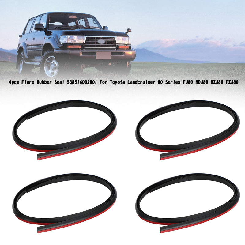 4x Flare Rubber Seal 538516002001 für Toyota Landcruiser 80 Series FJ80 HDJ80 Generic