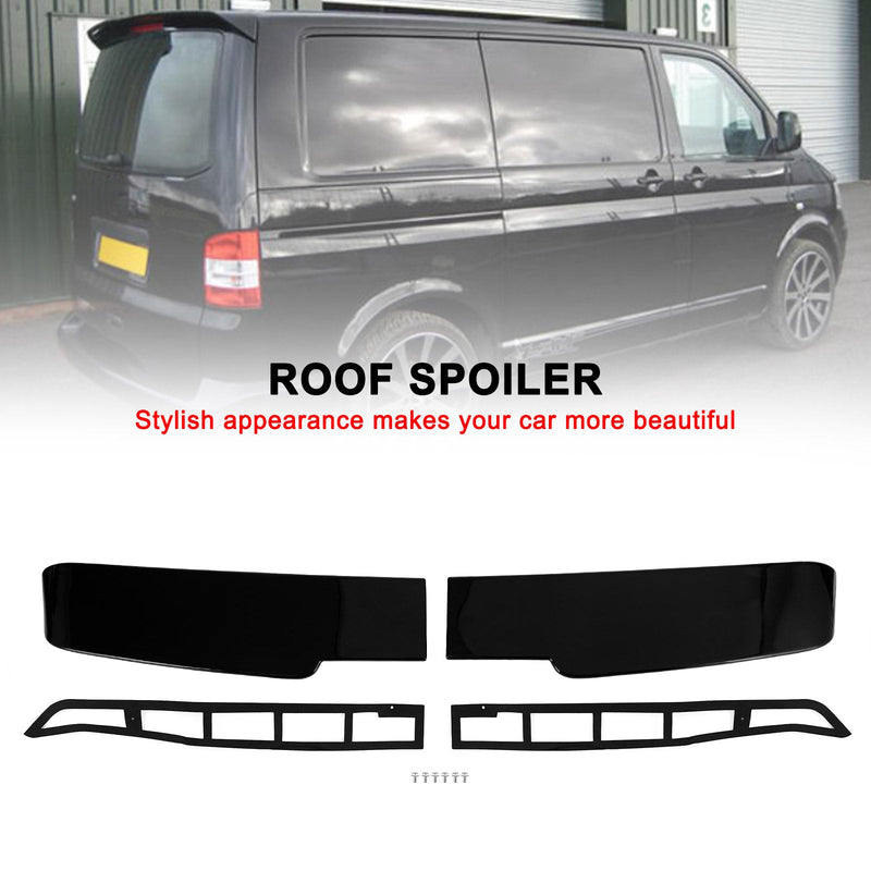 Czarny spojler do drzwi stodoły premium, odpowiedni do VW Transporter T5 T5.1 T6 T6.1