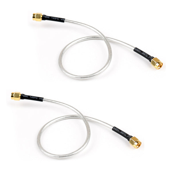 10 stk SMA hann til SMA hann RF forlengelse Coax Pigtail semi stiv kabel RG402 30 cm