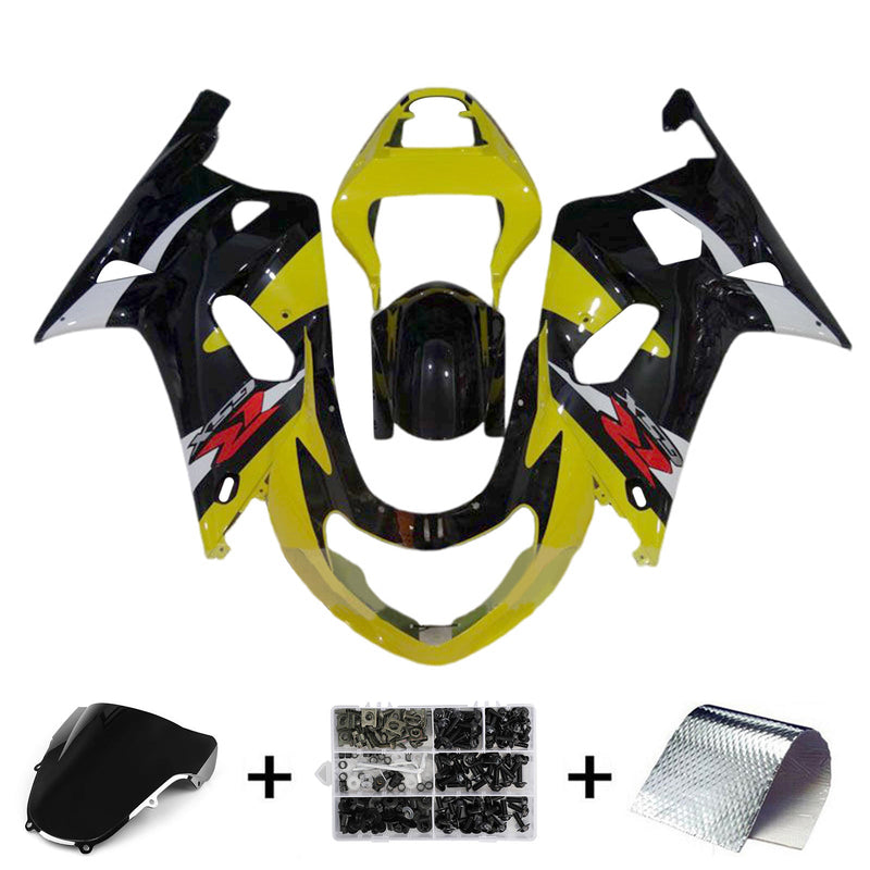 Amotopart Suzuki GSXR1000 2000-2002 K1 K2 kåpa Set Body Plast ABS