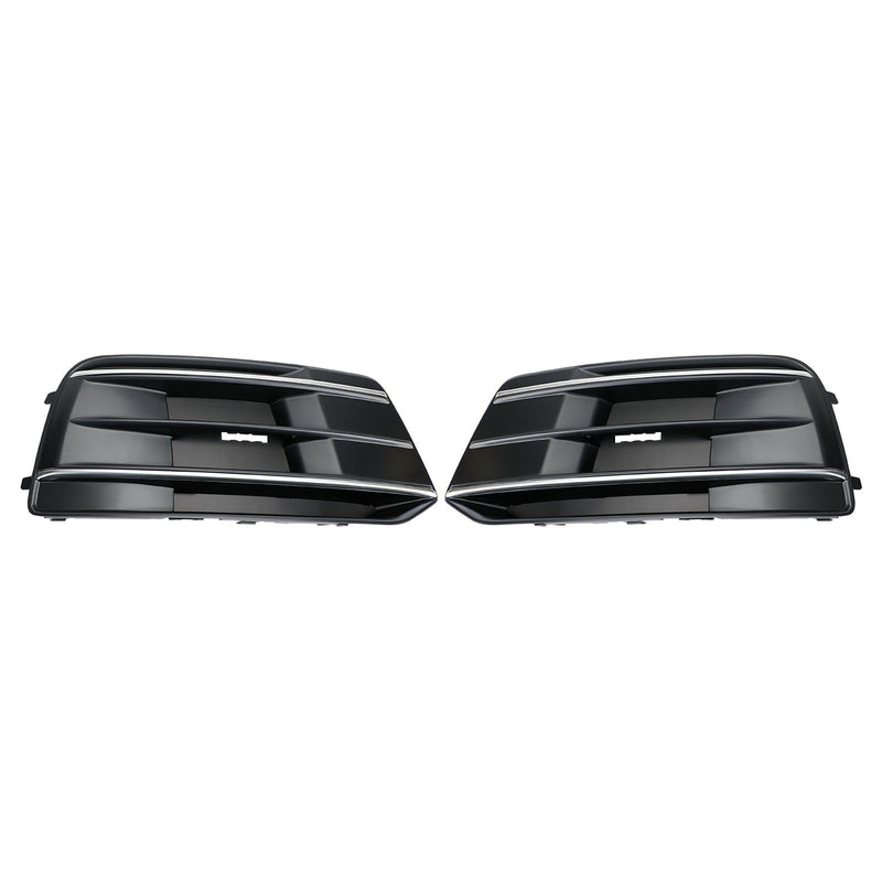 2018-2022 Audi Q5 2 STK frontstøtfangerdeksel Grill Trim-innsats svart/krom