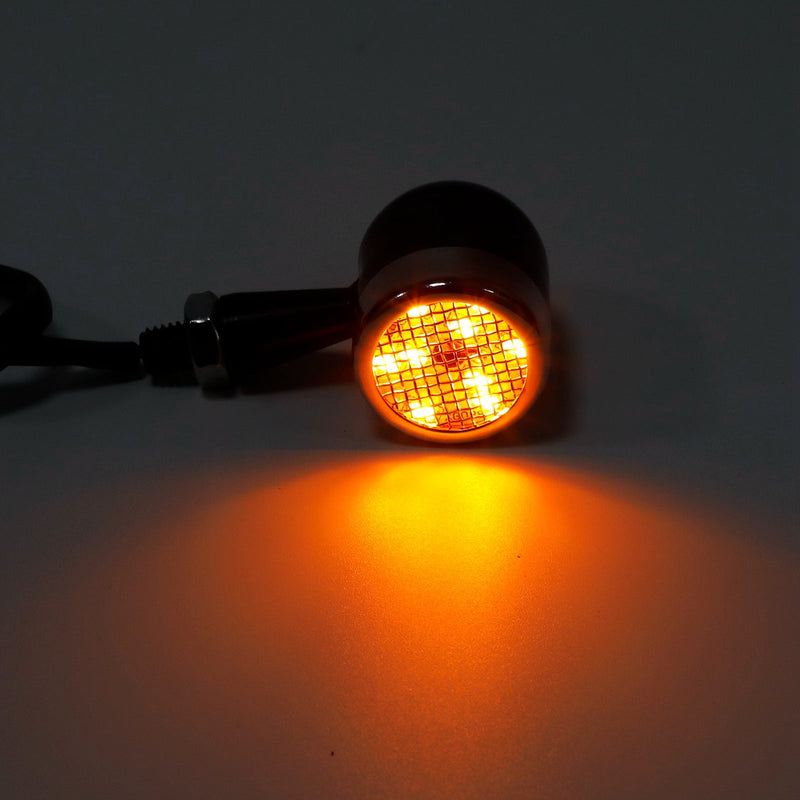 Universal 10MM motocicleta LED indicador de mudança de direção luz freio luz 12V M10