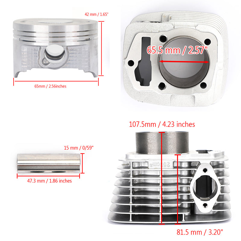 1997-2019 Honda CRF230F CRF230L/M SL230 XR230 Kit de juntas de pistón de cilindro 65,5 mm Fedex Express