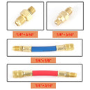 8 Stk Auto Bil A/C Air Conditioning Køling Opladning AC Adapter Slanger Sæt