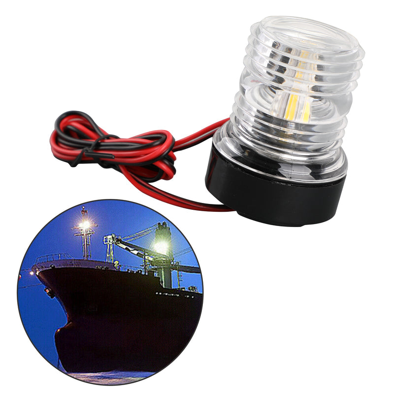 Lâmpada redonda de luz de sinal de navegação LED 12V para embarcação de ancoragem para iate de barco marinho