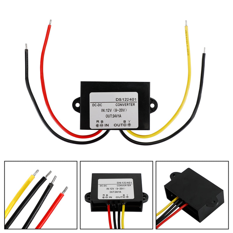 Wodoodporny konwerter DC-DC Boost 12V na 24V moduł zasilania samochodowego