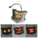 Piloto trasero intermitente LED para Kawasaki Z650 Ninja 650 Z900 17-24 Plata Genérico