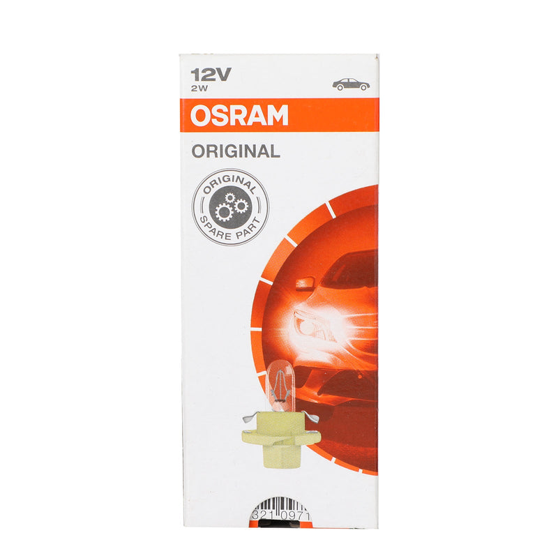 10x para OSRAM -Auto luzes de instrumento originais 2352MFX6 12V 2W BX8.4D