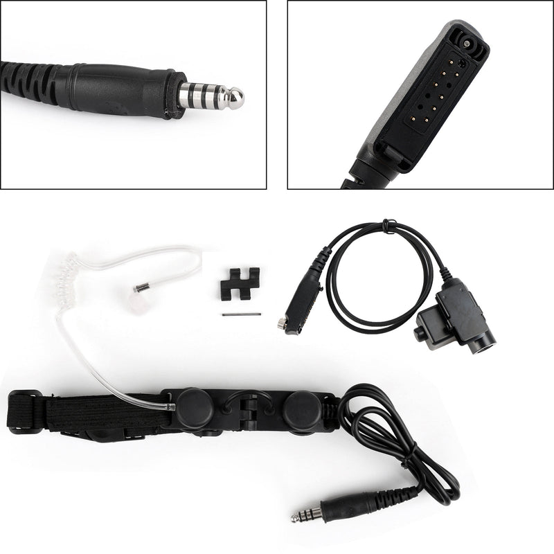 Z-Tactical Throat Mic säädettävä kuulokemikrofoni Sepura STP8000 STP8030 STP8035