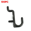 Areyourshop Peg Board Hook Kit Garage Værktøj Opbevaring Pegboard 100 styk J Krog Låsning Plast