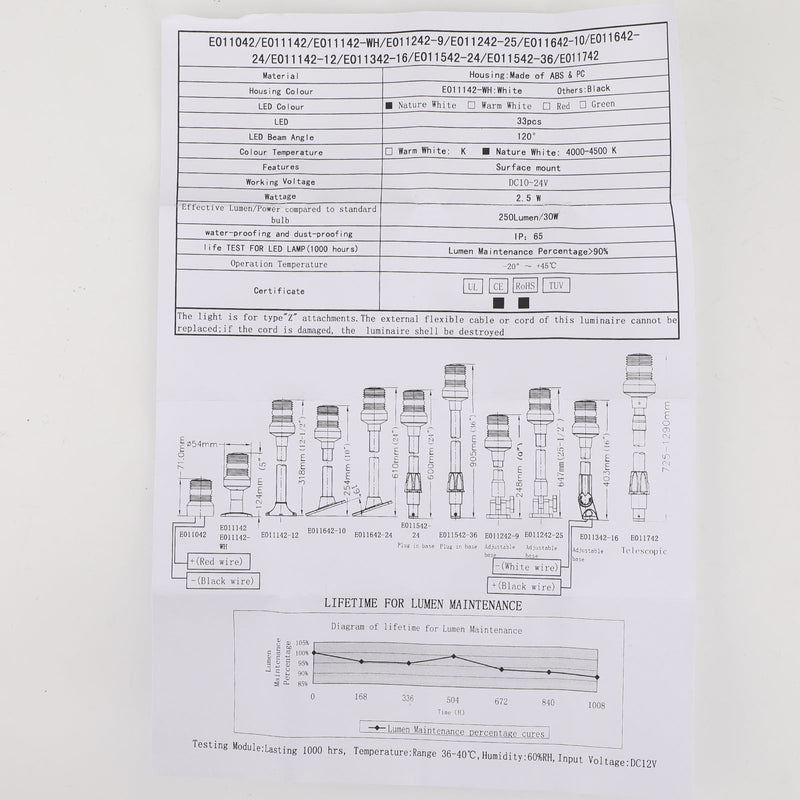 2 12V LED Luz de señal de navegación ancla barco lámpara redonda para barco marino yate