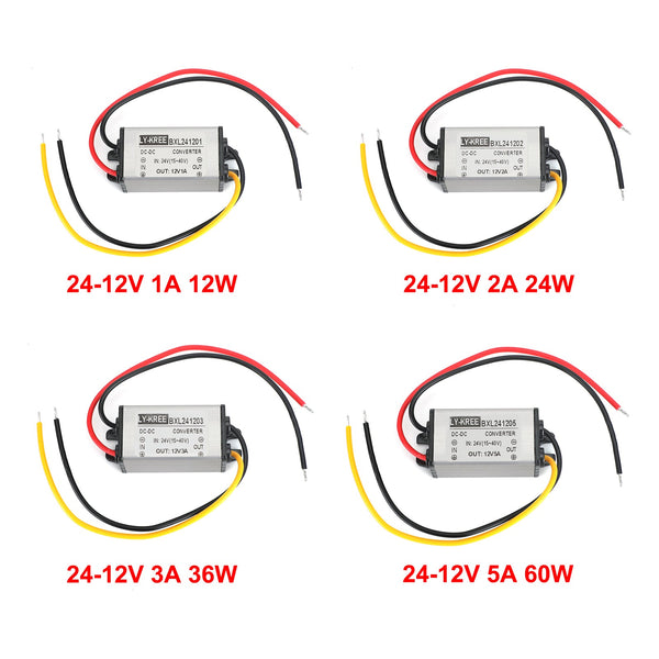 DC Buck Converter 24V - 12V 1/2/3/5A vedenpitävä virtalähdemoduuli