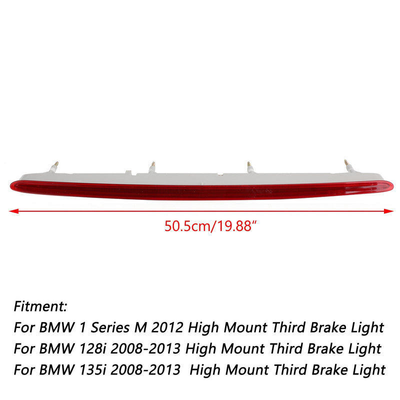 3. Tercera luz de freno montada en alto Lente Central Roja/BL para BMW 128i 135i 1 Serie M BMW Generic