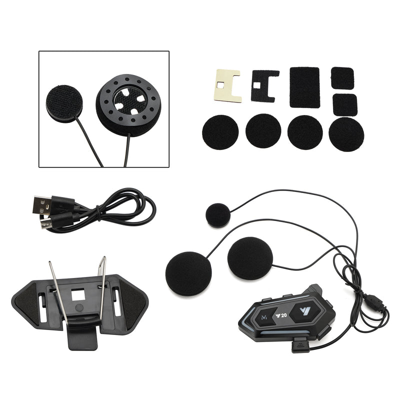 Helm Bluetooth Kopfhörer Headset Wireless Player Universal Y20 Für Motorrad