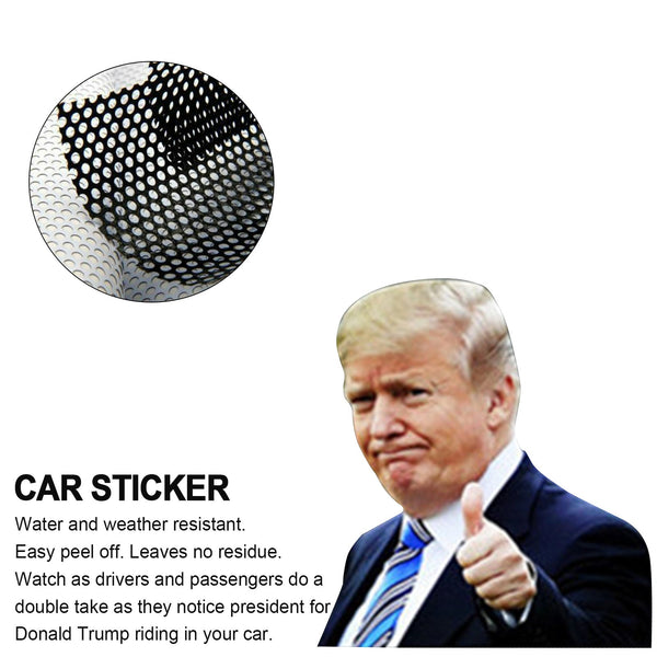 2020 Etiqueta engomada de la persona del coche Trump Elección presidencial Ventana del lado del pasajero izquierda