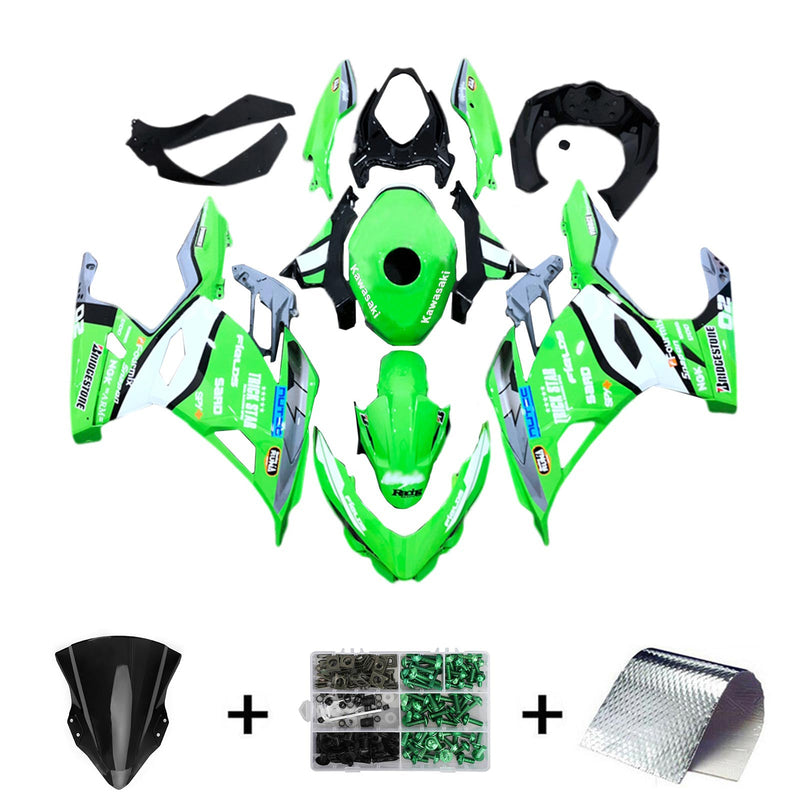 Amotopart Verkleidungsset für Kawasaki EX400 Ninja400 2018–2023, Karosserie, Kunststoff, ABS