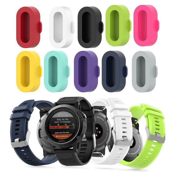 10st färgglad silikon laddningsportskydd anti-damm för Garmin Fenix ​​​​5