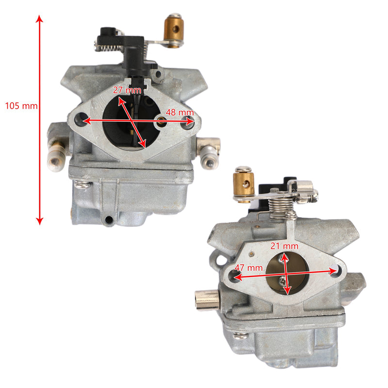 Carburador carburador adequado para motor de popa Yamaha 4 tempos F6 6 hp PN 6BX-14301-10 Genérico