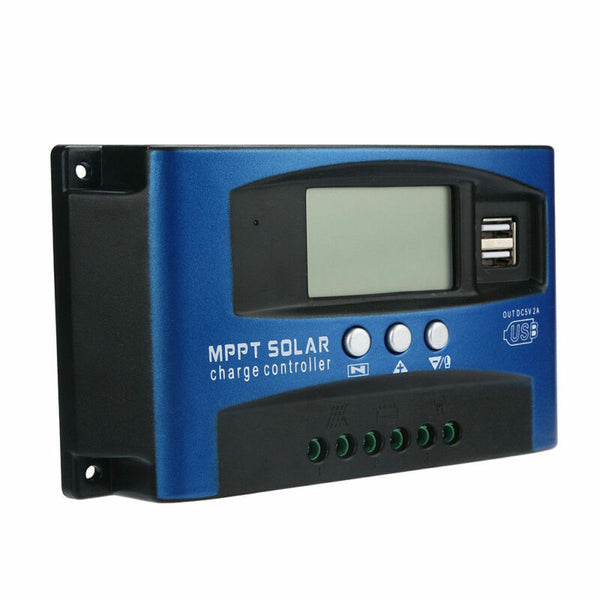 Controlador de carga Solar MPPT 100A, regulador de Panel, seguimiento de enfoque automático de 12V/24V