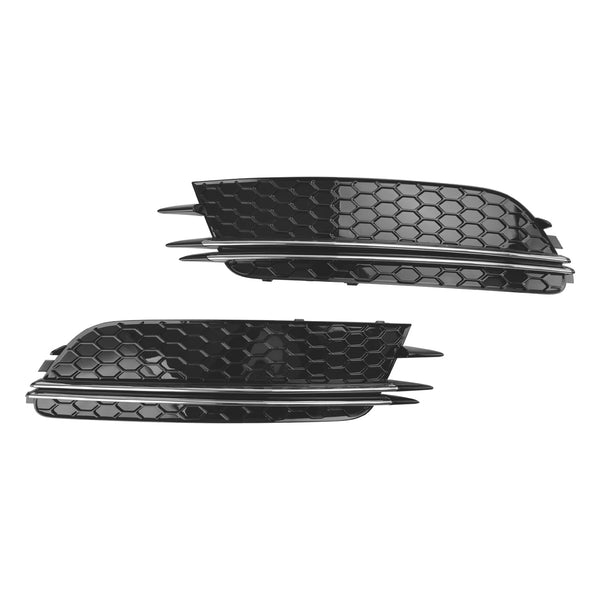 2PCS Front Nebelscheinwerfer Abdeckung Lünette Grill Grille Fit Audi A6 4G C7 2012-2015