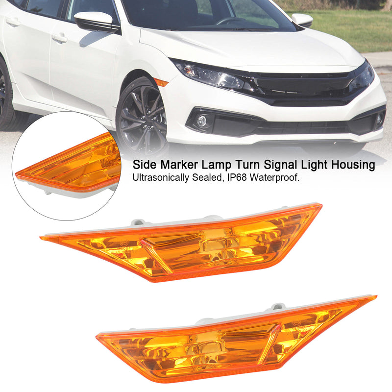 Sidemarkeringslampe Blinklyshus for Honda Civic 2016-2021 Amber