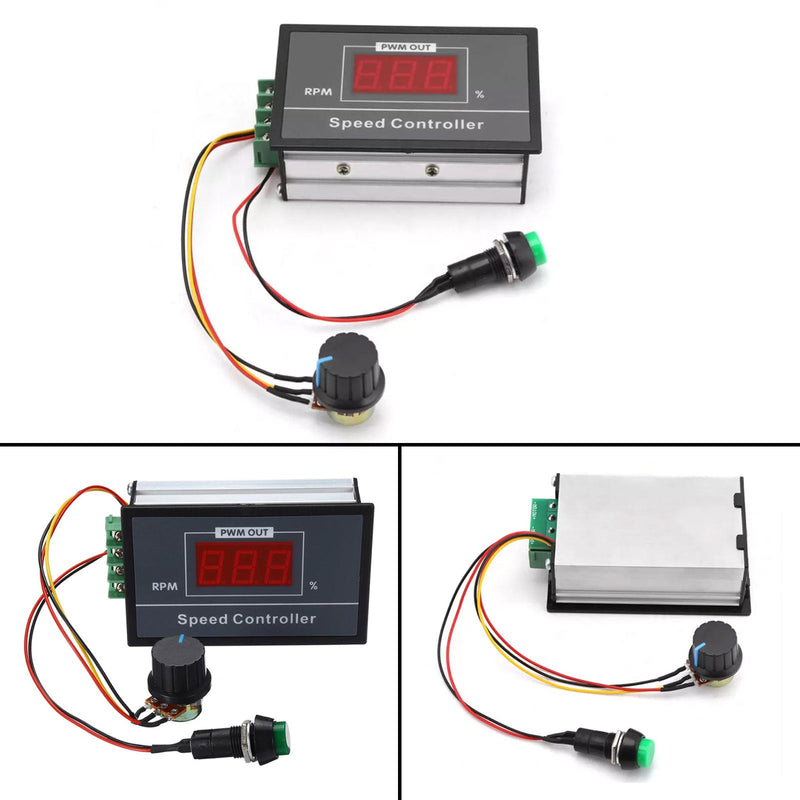 DC6-60V 12V 24V 36V 48V 30A PWM DC motorvarvtalsregulator start stopp brytare