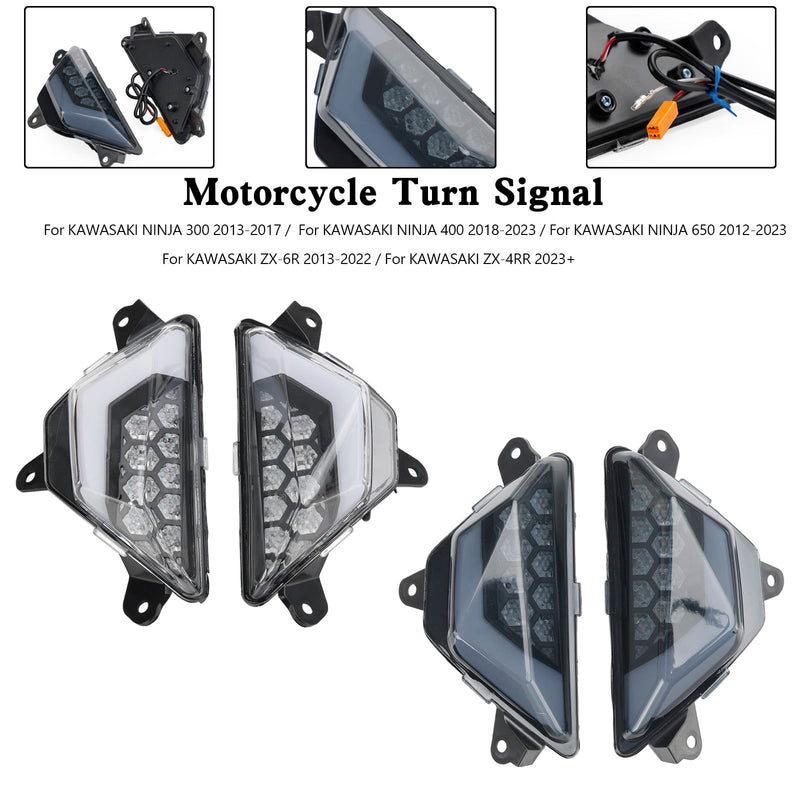 KAWASAKI NINJA 300 400 650 ZX-6R ZX-4RR 2013+ LED-indikatorlys foran