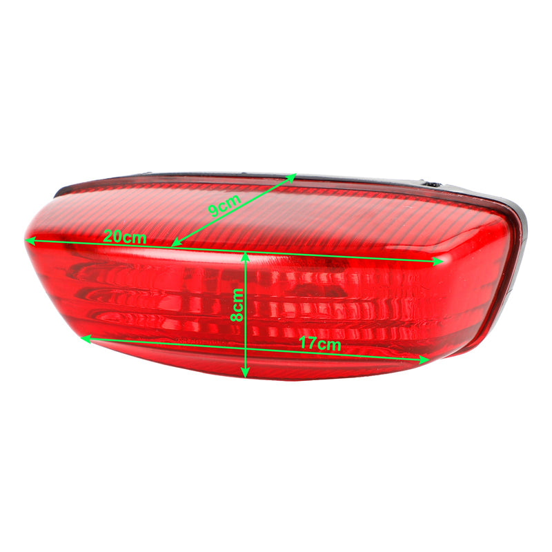 Luz traseira Suzuki LTF 250 Ozark LT-Z250 LTZ 400 Z LT-F com lente vermelha