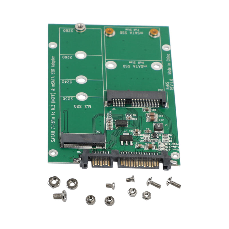 M.2 NGFF mSATA SSD-harddisk til SATA 3-adapter PCI-E-kortkortkonverter