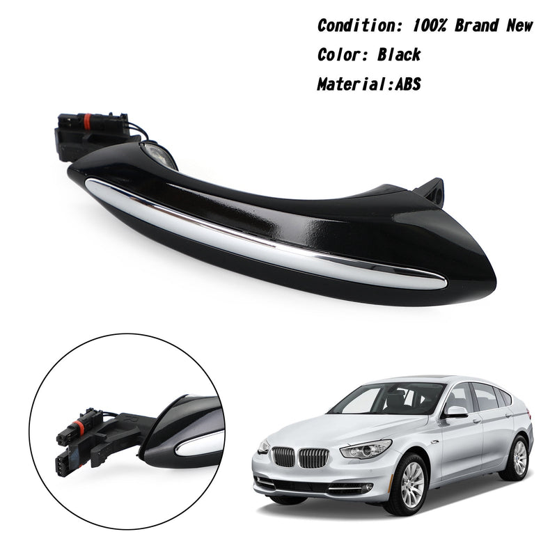 Maçaneta externa preta esquerda + direita 51217231931/51217231934 para BMW F10 F01 genérico