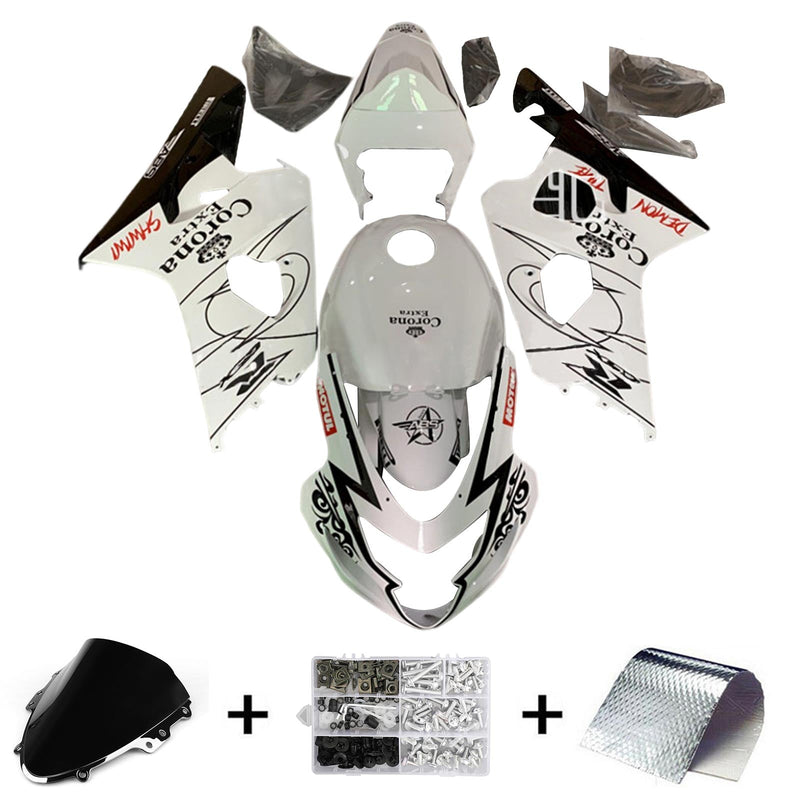 Amotopart Suzuki GSXR 600/750 2004-2005 K4 kåpa set, kaross, plast, ABS