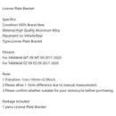 Držák rámu držáku SPZ pro YAMAHA MT-09 FZ-09 MT FZ 09 2017-2020 Generic