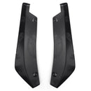 2 peças para-choque traseiro de carro barbatana canard divisor difusor valence spoiler lábio fibra de carbono visual genérico