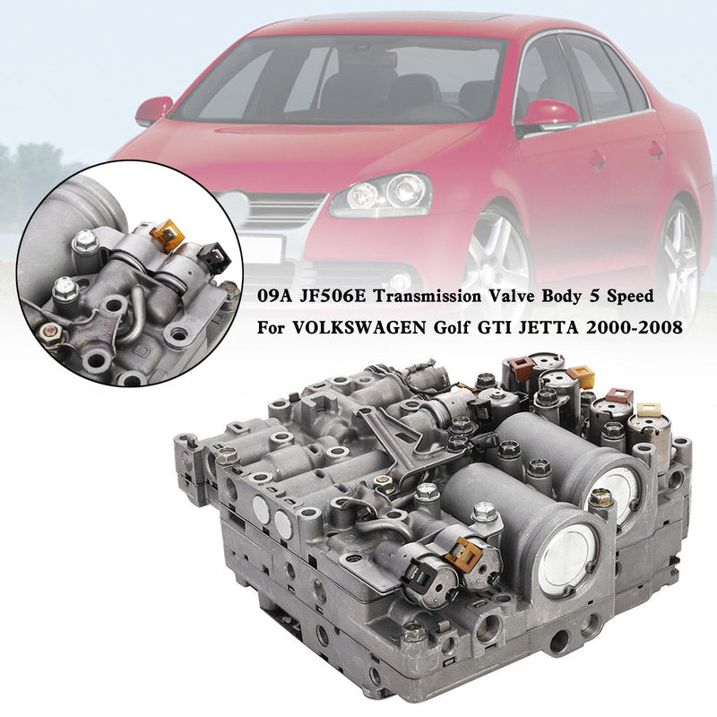 Volkswagen Golf/GTI 2000-2007 L4 1.8L 1.9L L5 2.3L 09A JF506E Cuerpo de válvula de transmisión 5 velocidades