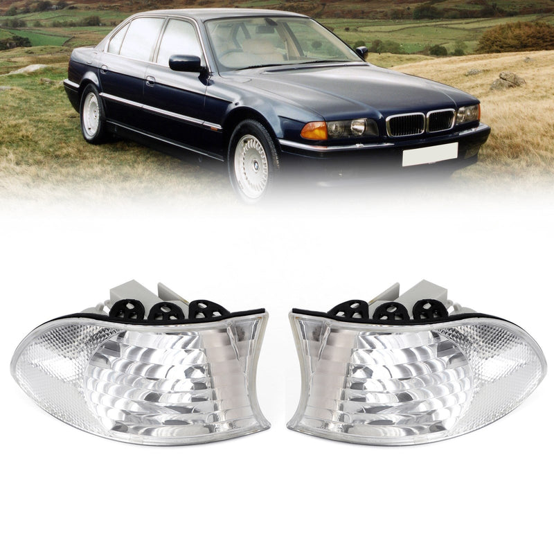 1999-2001 BMW Série 7 E38 Luzes de canto par de lâmpadas de estacionamento branco âmbar