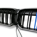 BMW 3-sarjan G20 G28 2023-2024 M kaksilinjainen musta etumunuaissäleikkö