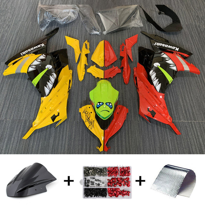 Amotopart kåpa Set för Kawasaki EX300/Ninja 300 2013-2017 Body Plastic ABS